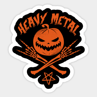 Heavy Metal Jack O' Lantern Sticker